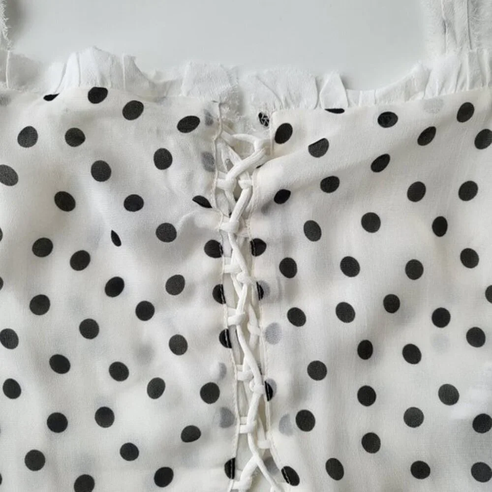 ZARA STUDIO LIMITED EDITION POLKA DOT TOP SIZE S 3643/741/251 - Picture 6 of 7